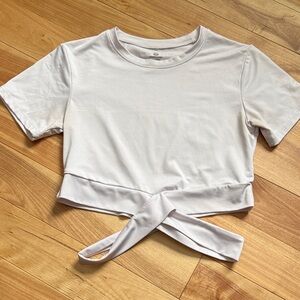 NVGTN Cream Crew Neck Top